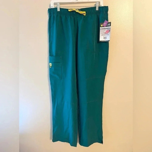 Wonder Wink Nurse Scrub Pants Green Four Stretch NWT XLT‎ Tall Style 5214 - Picture 1 of 6